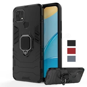 for oppo a15 case cover shockproof tpu bumper magnetic ring holder armor hard back cover for oppo a15 phone case for oppo a15 free global shipping