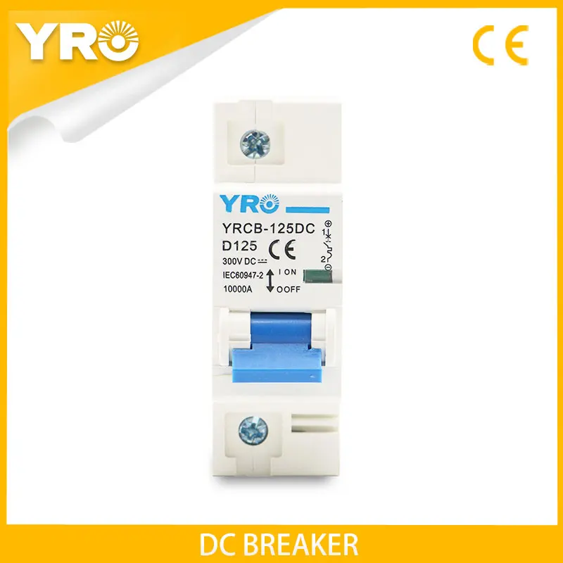 

1P DC 300V Solar Mini Circuit Breaker 80A 100A 125A FOR PV System Battery Main Switch YRCB-125DC