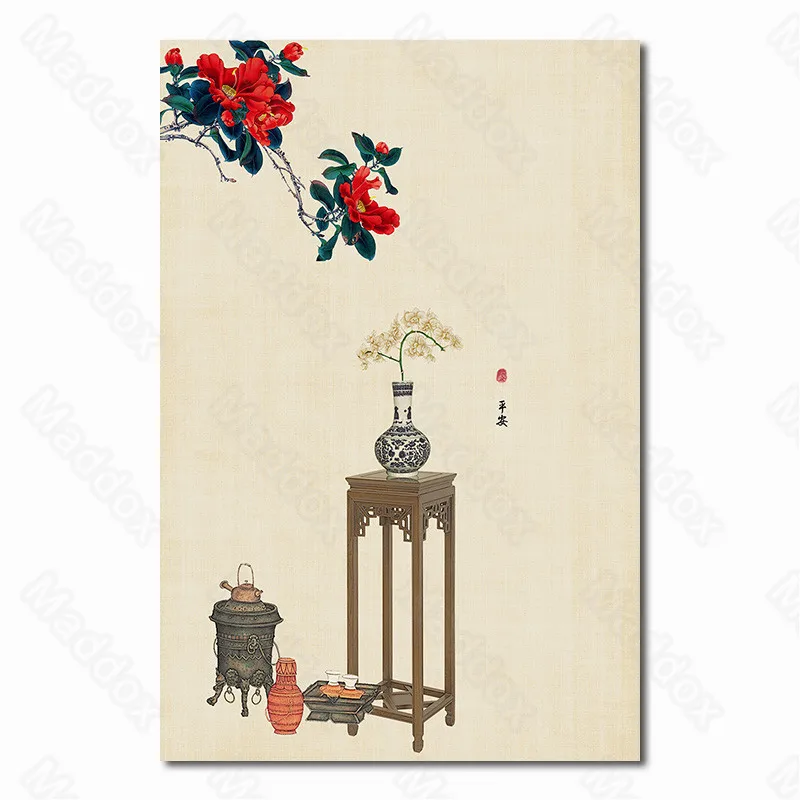 

Living Room Decoration Ancient Cardamom Girl Oiled Paper Umbrella Chinese Style Incense Burner Vase Decorative Painting