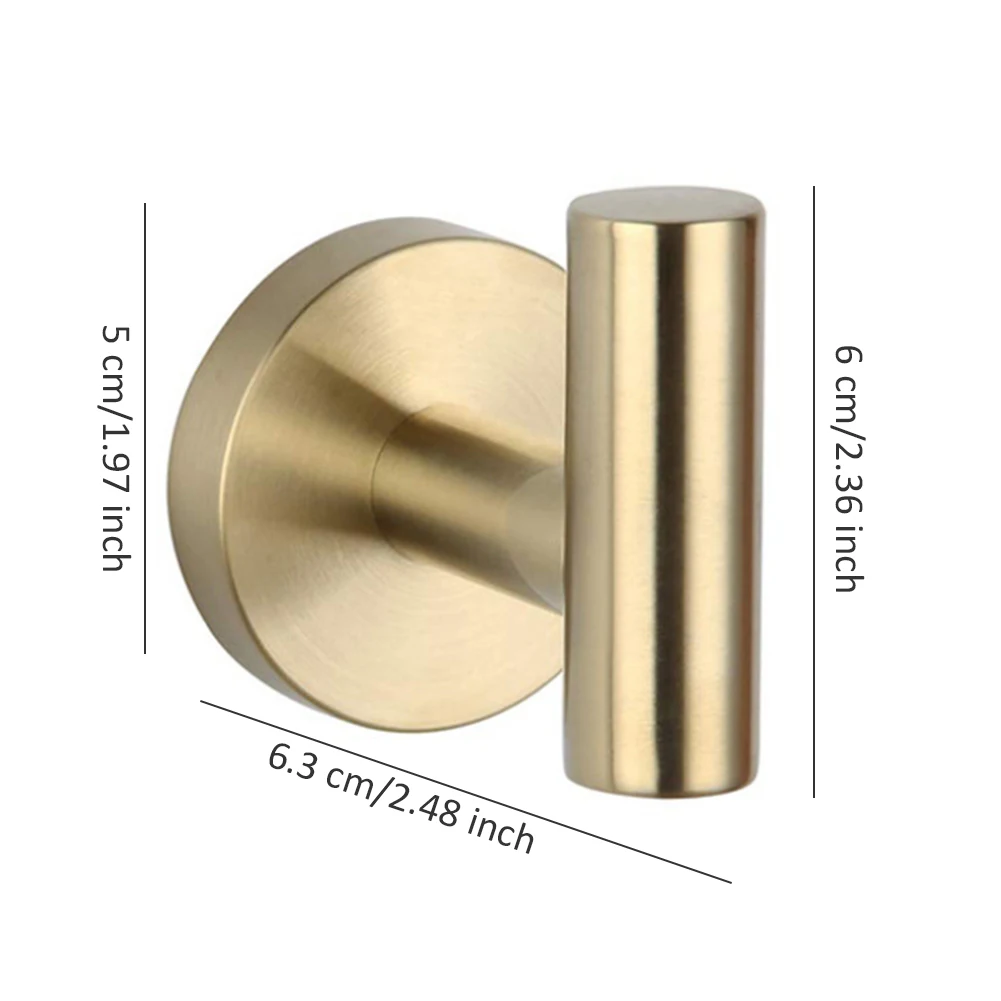 

2PCS Bathroom Towel Hooks Waterproof Stainless Steel Heavy Duty Wall Mount Hook For Umbrellas Bags Clothes Coats Hats Sweaters