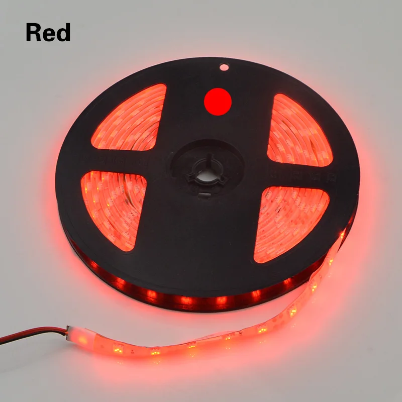 Red Светодиодный светильник 12 в водонепроницаемый 5050 SMD 5 м 12 В светодиодный ленточный светильник RGB RGBW RGBWW желтый розовый, Ледяной Голубой Диодная лента - Испускаемый цвет: Red