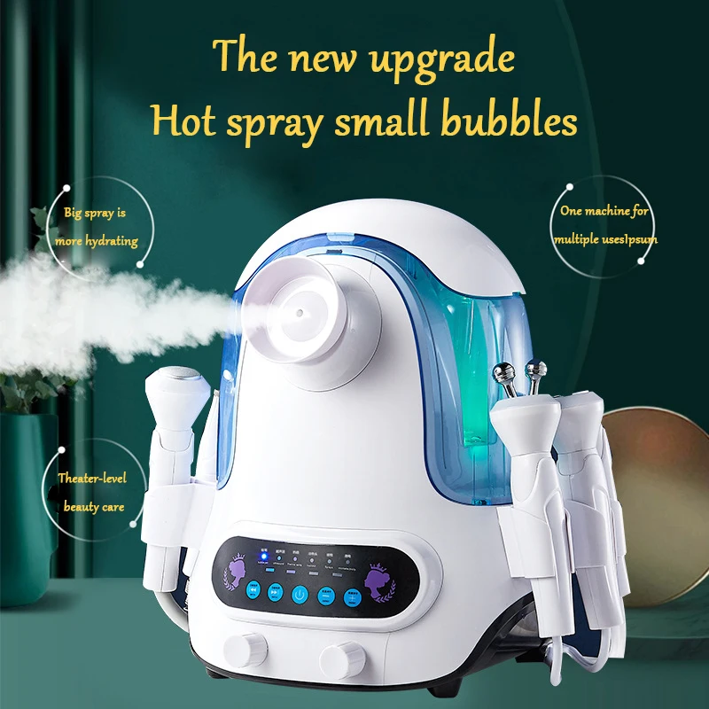 Small Bubble Beauty Instrument Household Thermal Jet Oxygen Injector Blackhead Facial Cleanser Facial Lift Cavitation Machine