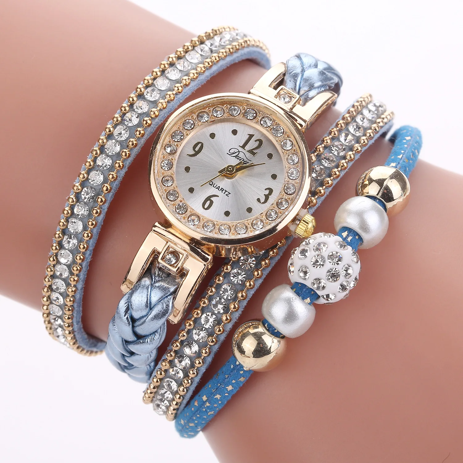 

2021 Hot Sell Women Fashion Casual Analog Quartz Women Rhinestone Watch Bracelet Watch Ladies Girl Luxury Watch Bracelet Clock