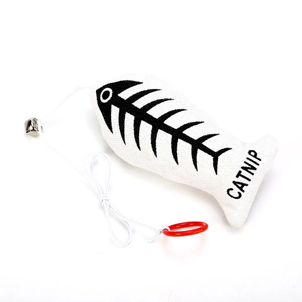 

Cartoon doll fish with bells funny cat toy Moving Cat Fish Toy Motion Cat Toy Plush Interactive Cat accessories