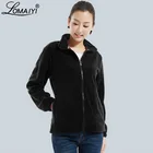 Женская куртка на веснуОсеньзиму, женская теплая ветровка, Женское пальто, женские куртки, черная флисовая куртка для женщин AW220