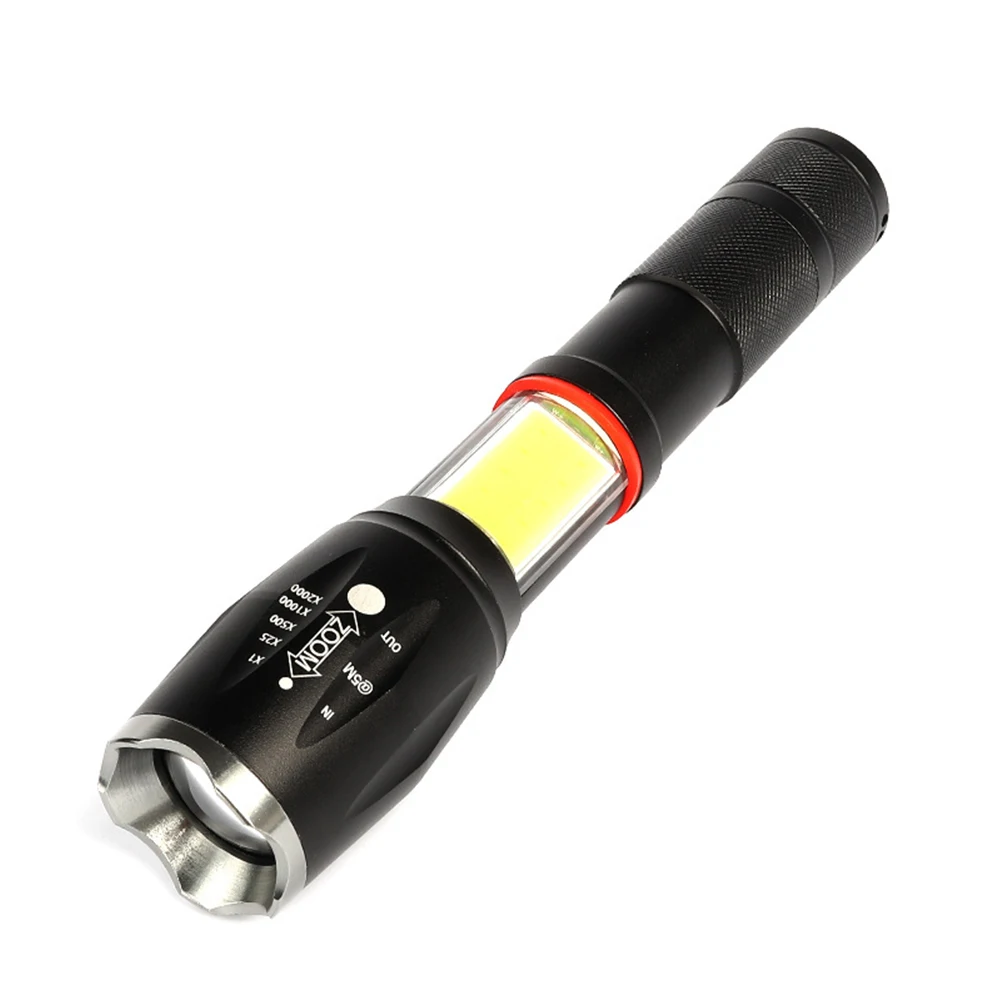 

Светодиодный ручной COB фонарик T6 800 лм, 5 режимов, телескопический зум, Рабочий фонарь, наружный фонарь, фонарь для кемпинга, пешего туризма, с...