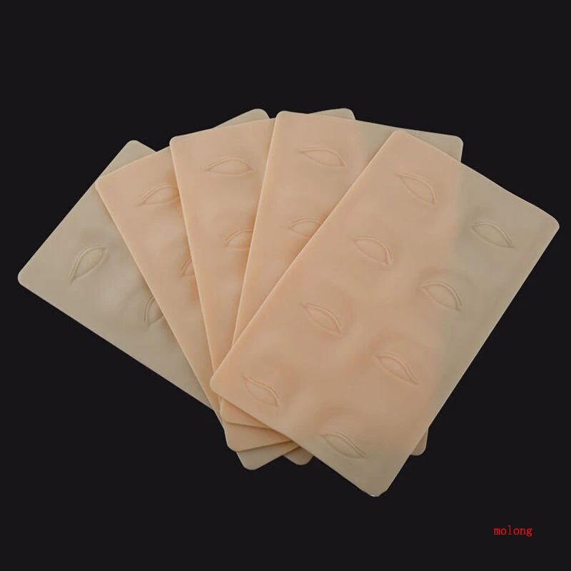 3D 2 шт. микроблейдинг Косметика силиконовая тренировочная кожа для бровей