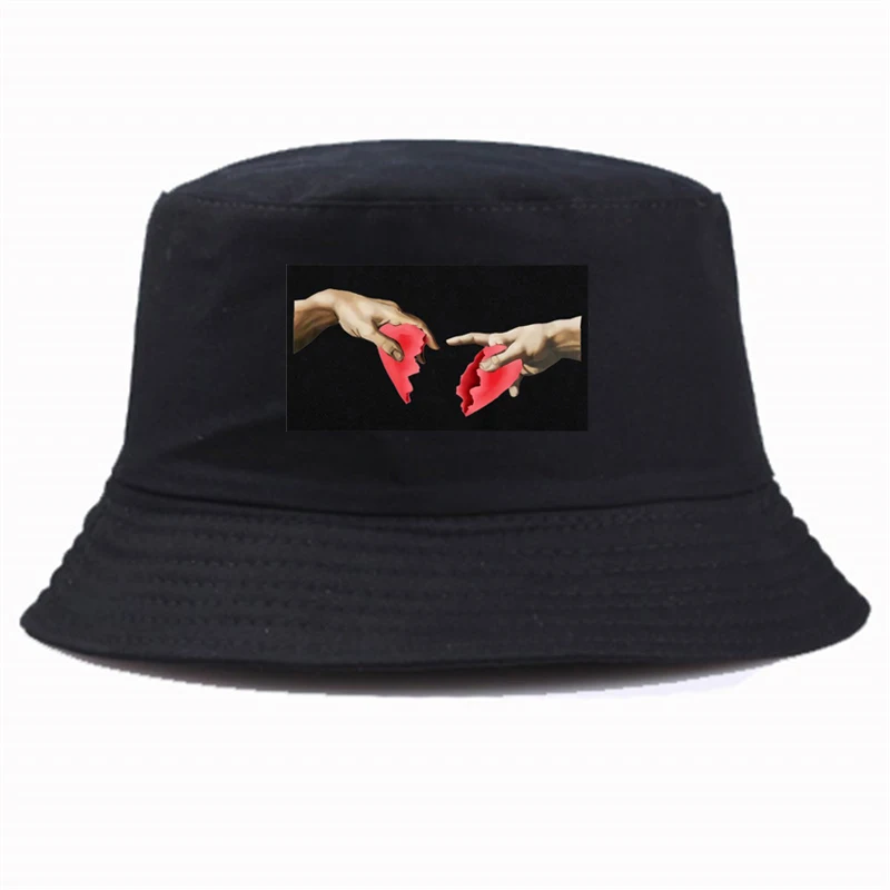 

Fashion cap MICHELANGELO bucket hat Unisex Panama harajuku pop Basin cap Funny Print bucket hat