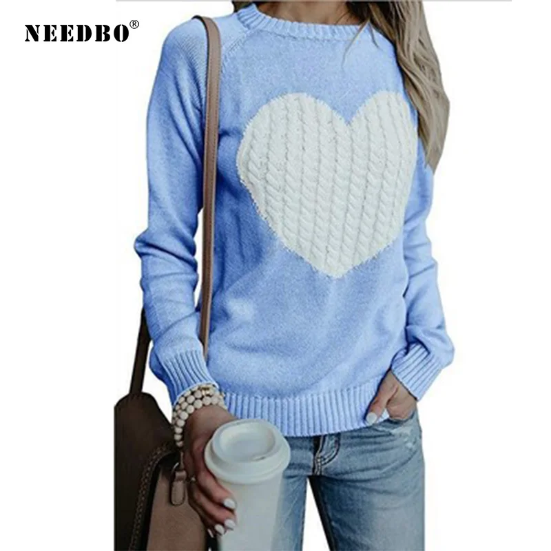 Свитер женский пуловер большого размера вязаный свитер с длинными рукавами для