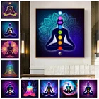 Плакат с изображением йоги, 7 чакр, для медитации, индийский Будда г.