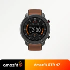 Смарт-часы Amazfit GTR глобальная версия, водонепроницаемые, 5 АТМ, 47 мм, с GPS, с кожаным ремешком