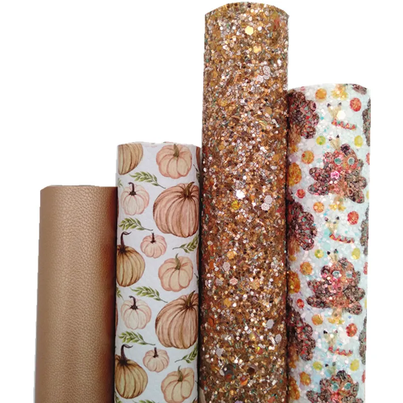 4 шт./компл. бронзовая блестящая виниловая ткань сочетающаяся с турецкими тыквами