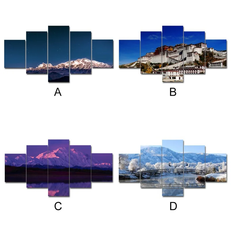 Новый Potala дворец снег Аляска пейзаж стены искусства холст картины настенные для