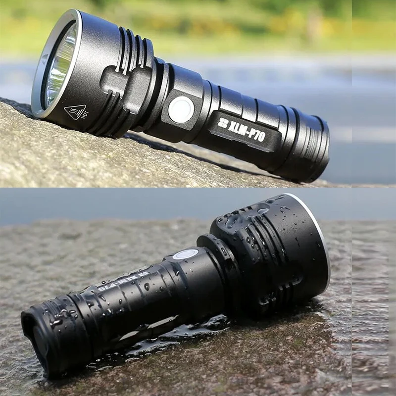 Самый мощный светодиодный фонарик XM L2 XHP70 наружный фонарь тактический USB