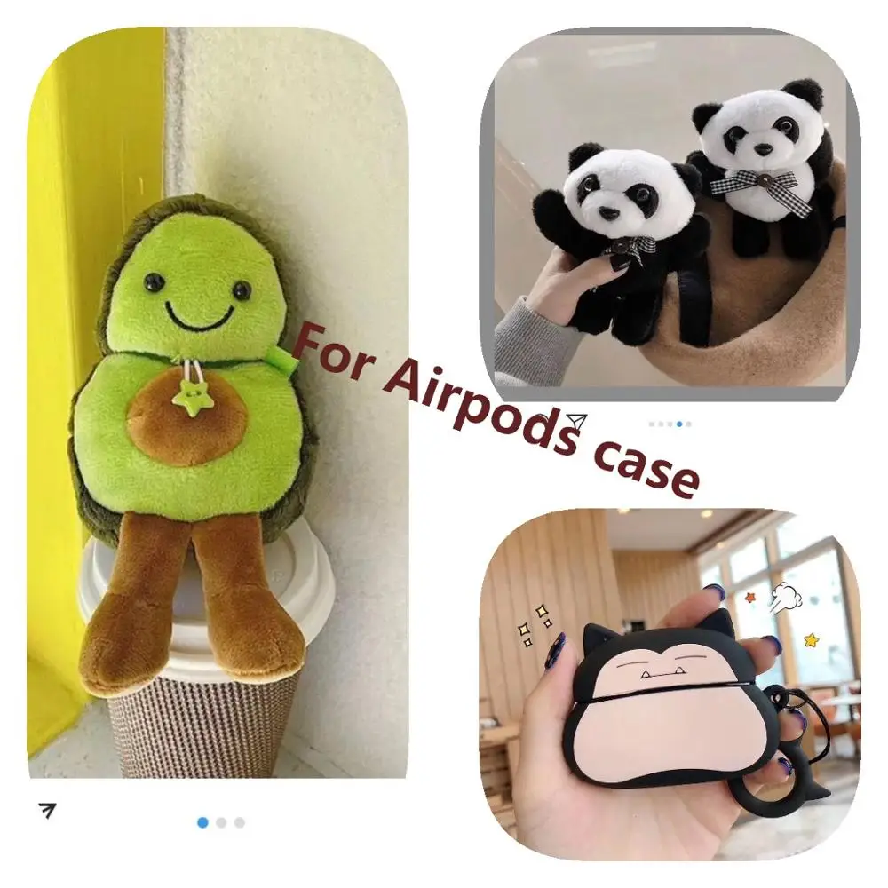 Плюшевая японская и Корейская мультяшная Защитная куртка airpods для Apple гарнитура