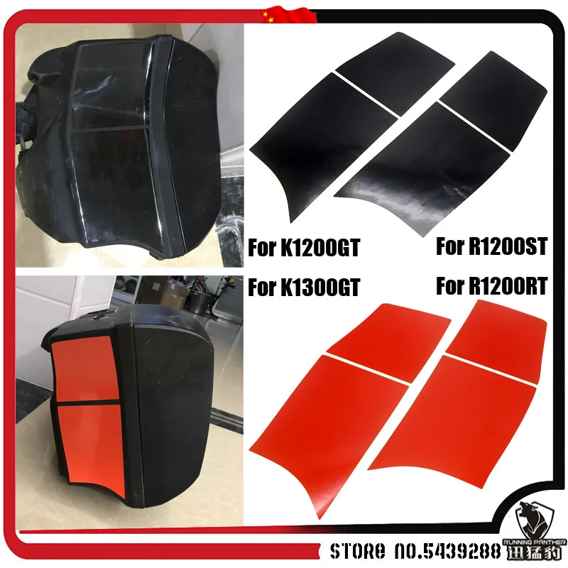 

Black and Red set of reflective sticker hard saddle bags for BMW R1200RT R1200ST R1200R K1200GT K1300GT 2005-2013 06 07 08 09 10