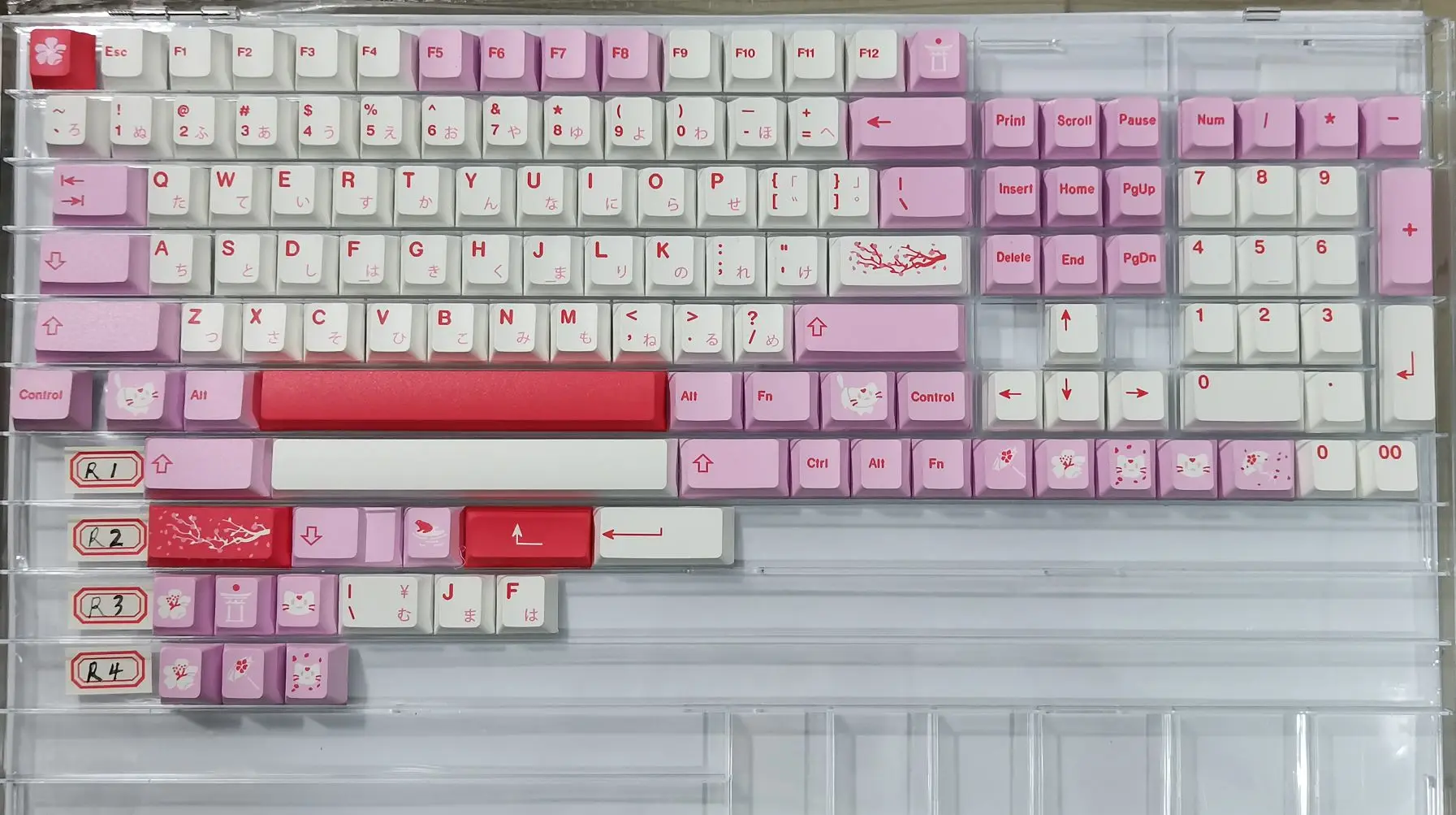 GMK- Sakura Hazakura 132 Key PBT Dye Subbed Cherry Profile Keycap For MX Switch Mechanical Keyboard GH60 GK61 GK64 enlarge