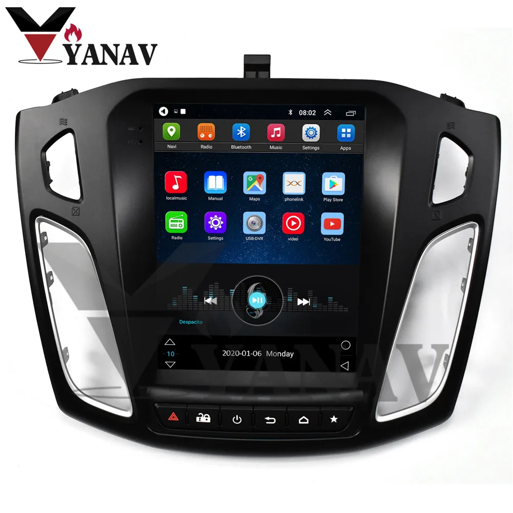 

Tesla screen Tesla style Car Radio Multimedia Video Player Navigation for-Ford Focus 2012-2016 Stereo Headunit 10.4 Inch