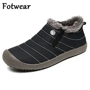 Winter Men Snow Boots Long Plush Big Size 35-49 Outdoor Men Ankle Boots Waterproof Anti-snow Warm Fu in India