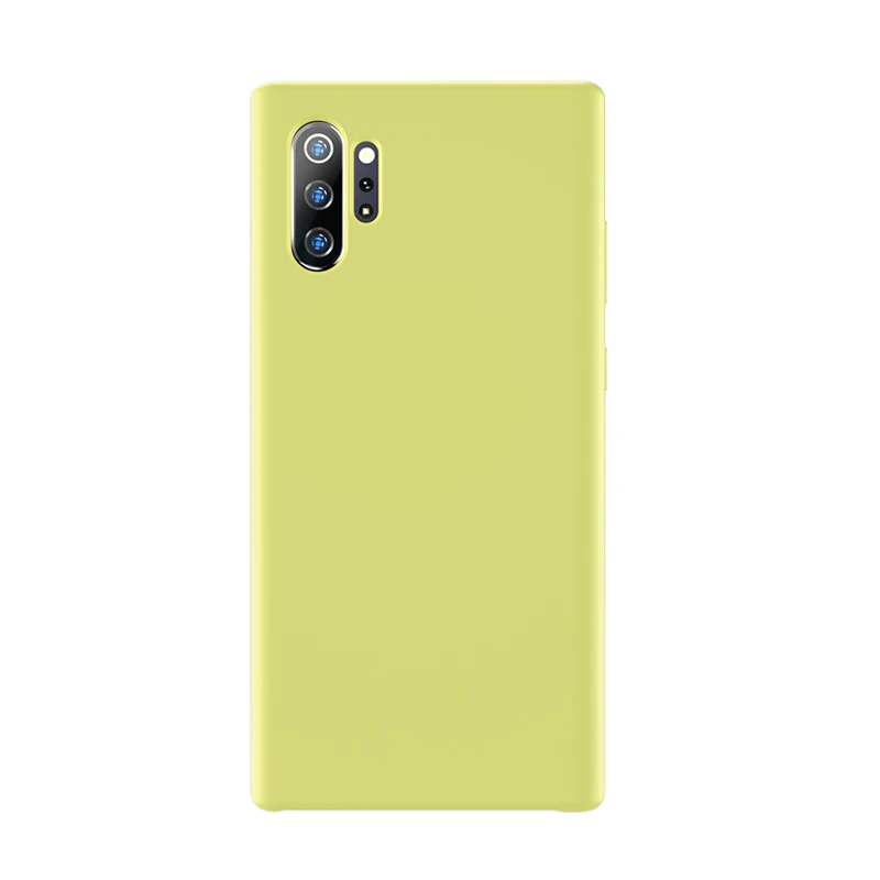 Флуоресцентный зеленый Чехол для samsung Note 10 Plus, силиконовый мягкий чехол на заднюю панель для samsung Galaxy S8, S9, S10 Plus, S10e, Note 10 Plus, 5G, 8, 9, чехол - Цвет: Флуоресцентный зеленый