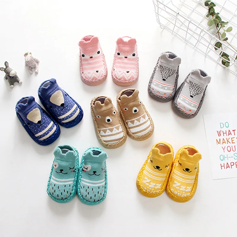 

Baby Girls Toddlers Cartoon Indoor Non-slip Floor Socks Kids Newborn with Rubber Soles Anti Slip Shoes for Children Boys Infant