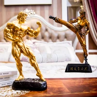 classic kung fu bruce lee figurine desk accessories decor bodybuilding competition muscle man trophy souvenir room decor gift