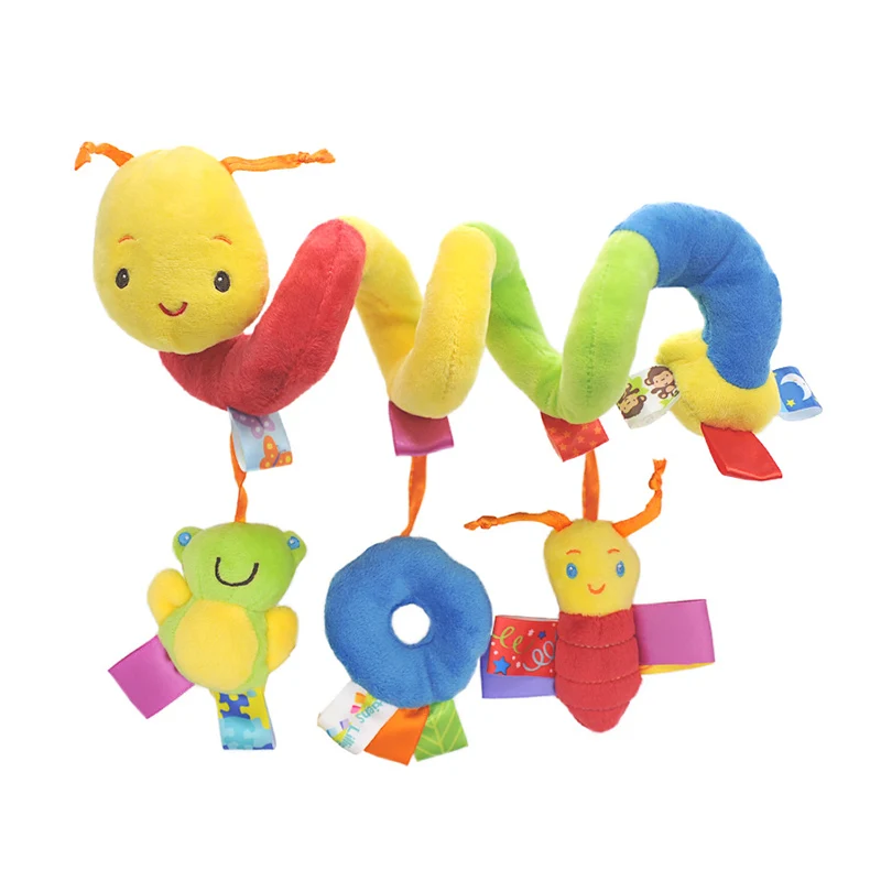 

Baby Rattles Mobiles Educational Toys For Children Activity Spiral Crib Toddler Bed Bell Baby Playing Kids Stroller Hanging Doll