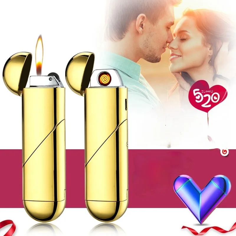 

Inflatable Rechargeable Gas and Electricity Dual-use Lighter Creative Personality Smoking Accessories for Weed for Cute Gril