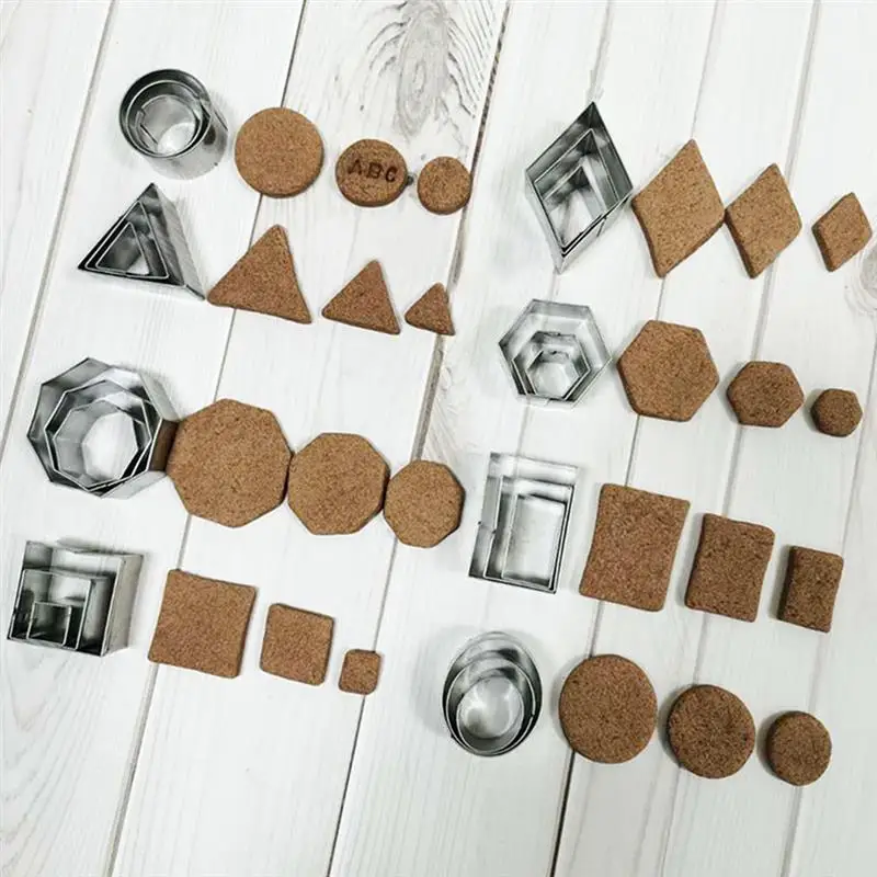 

24PCS/Set Stainless Steel Cookie Biscuit DIY Mold Pastry Slicers Star Heart Round Flower Shape Kitchen Accessories
