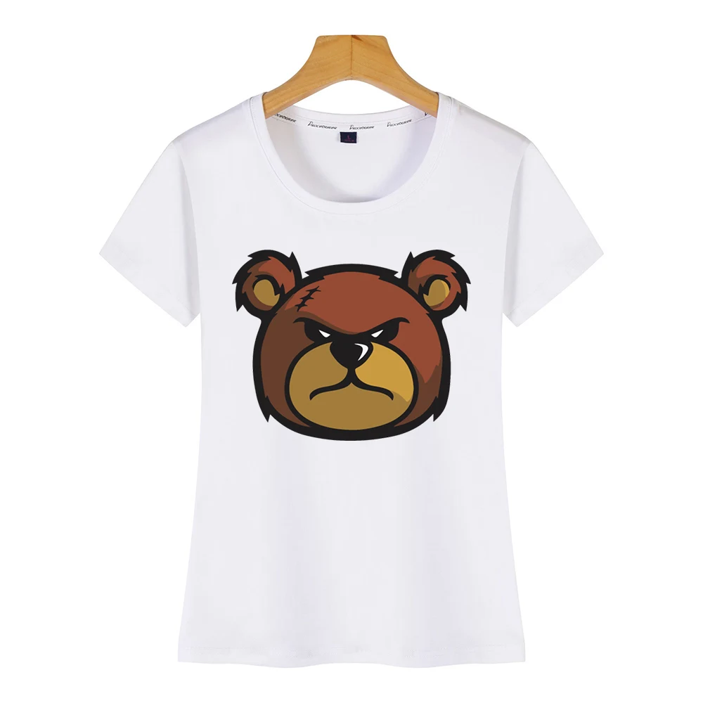 Топы Футболка Для женщин angry мишки каваи надписи принт Женская футболка|Футболки|
