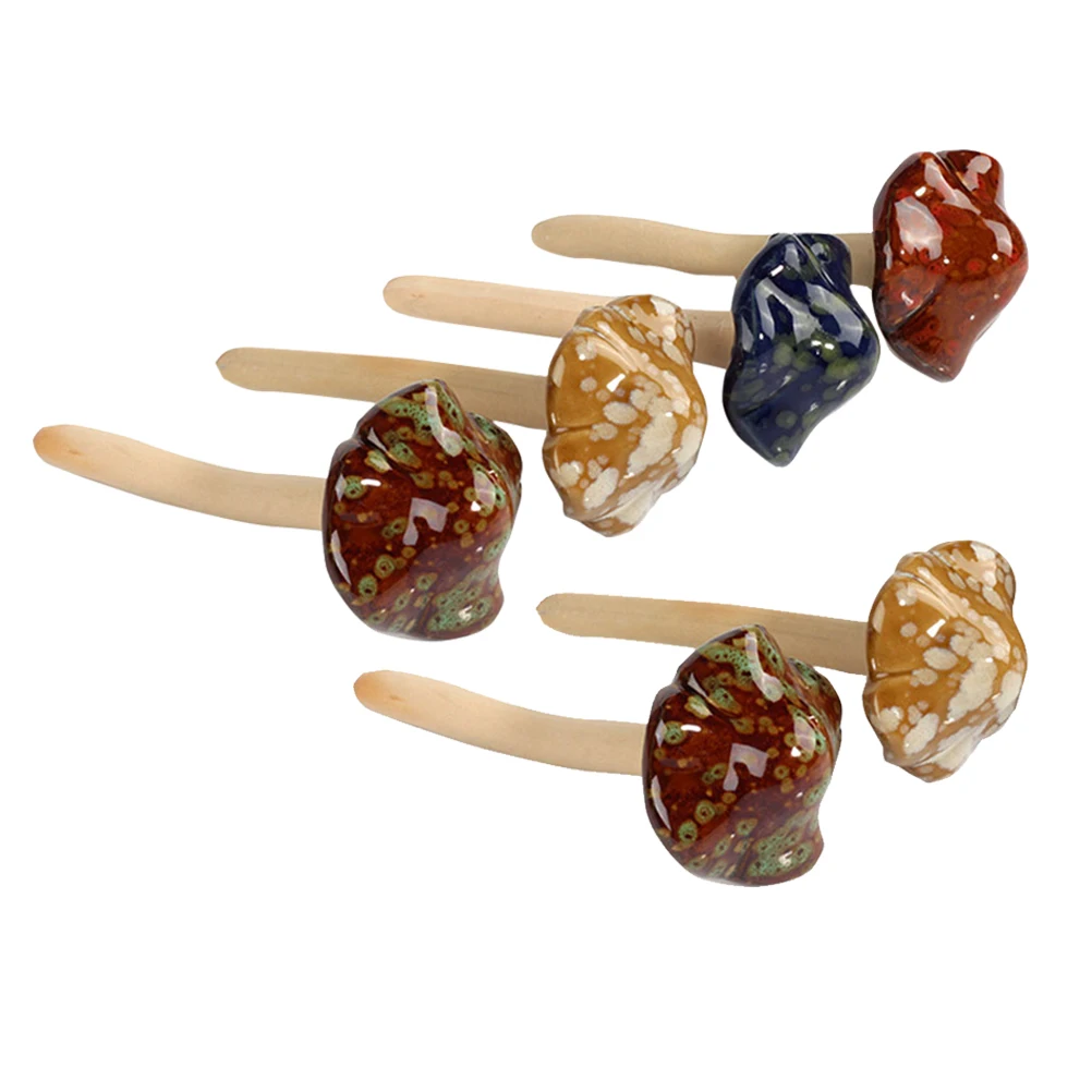 6 шт набор для украшения сада Красочные Мини Керамические грибы Декор Фея Сад