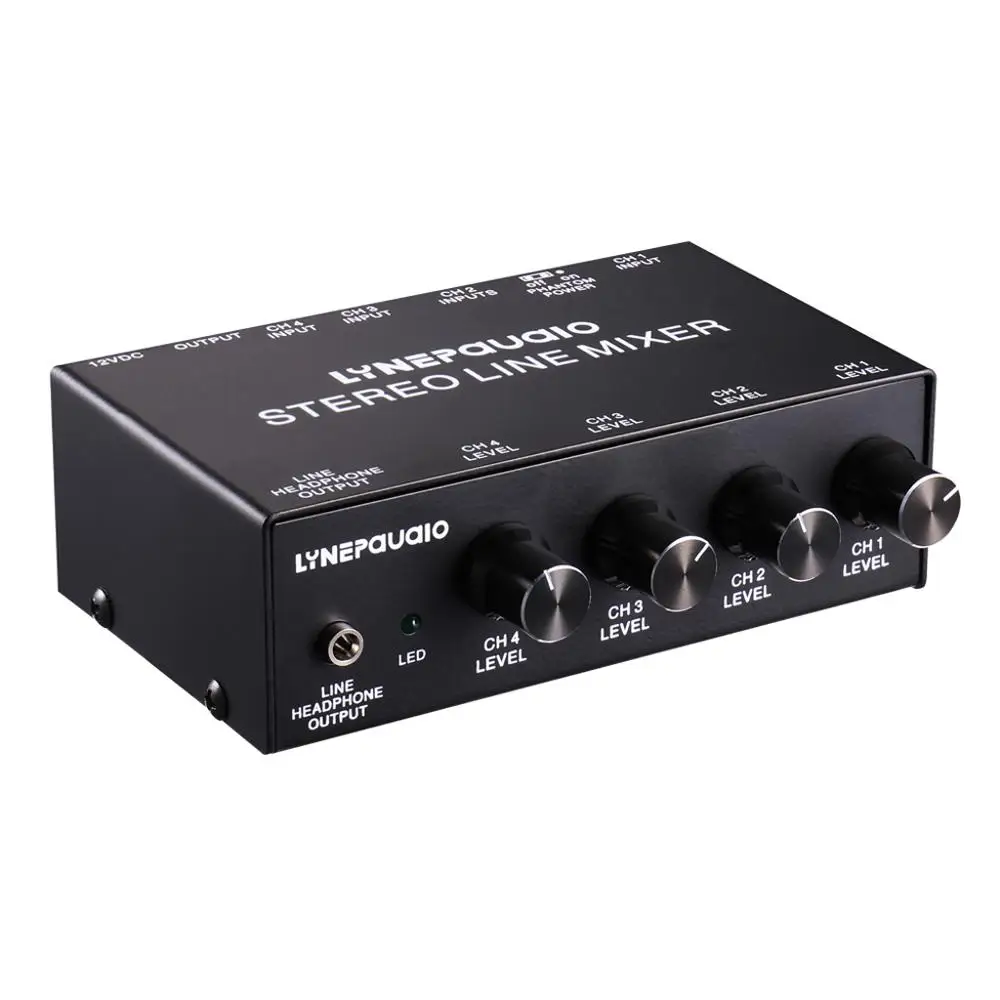 5 канальный Миксер для микрофона с входом XLR/ RCA/3 мм (1/8 дюйма) RCA выходом фантомной