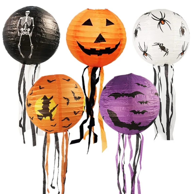 

Светодиодный фонарик в виде тыквы для Хэллоуина, Хэллоуина, страшный череп, паук, светящийся шар, украшение для праздника, вечеринки, товары ...