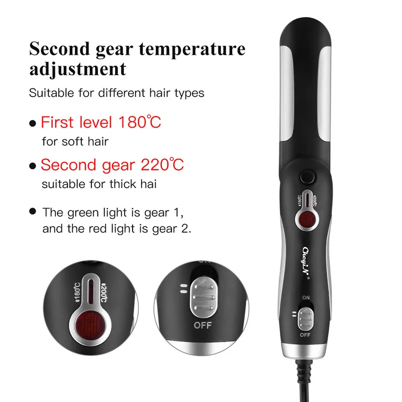 

CkeyiN Foldable Straightening Brush Men's Beard Comb Ceramic Hair Comb Smoothing Brush Dryer Brush Straightening Curling Machine