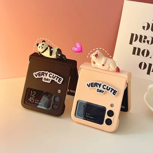 For Samsung ZFlip3 Cases Funny Panda All Inclusive Phone Case F7110
Cute Gift 5g Female for Samsung Z FLIP 3 Cover Etui