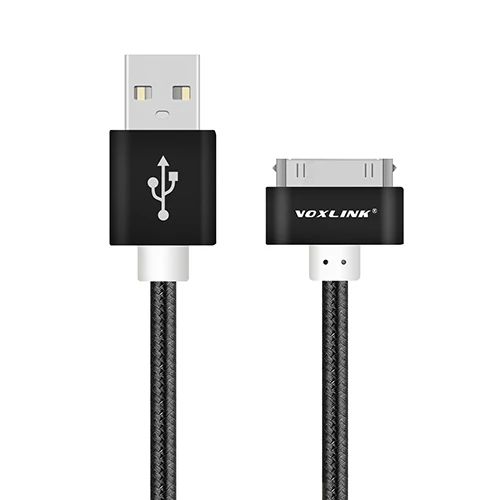 VOXLINK USB кабель для быстрой зарядки для iphone 4 4s 3g S 3g iPad 1 2 3 iPod Nano itouch 30 Pin зарядное устройство адаптер для синхронизации данных шнур - Цвет: Black