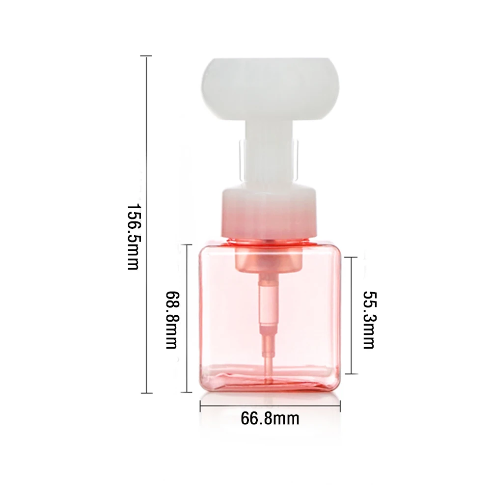 

Liquid Soap Dispenser Flower Shape Foam Foaming Pump Empty Bottle Plastic Clear Bottle Shower Gel Foam Pump Bottle 250ml