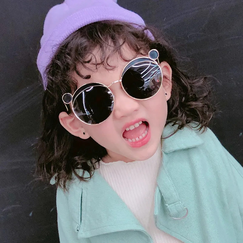 

2021 Lovely Cartoon Kids Sunglasses Girls Boys Baby Cute Mouse Ears Goggles 2019 Fashion Children Sun Glasses Candy Color UV400