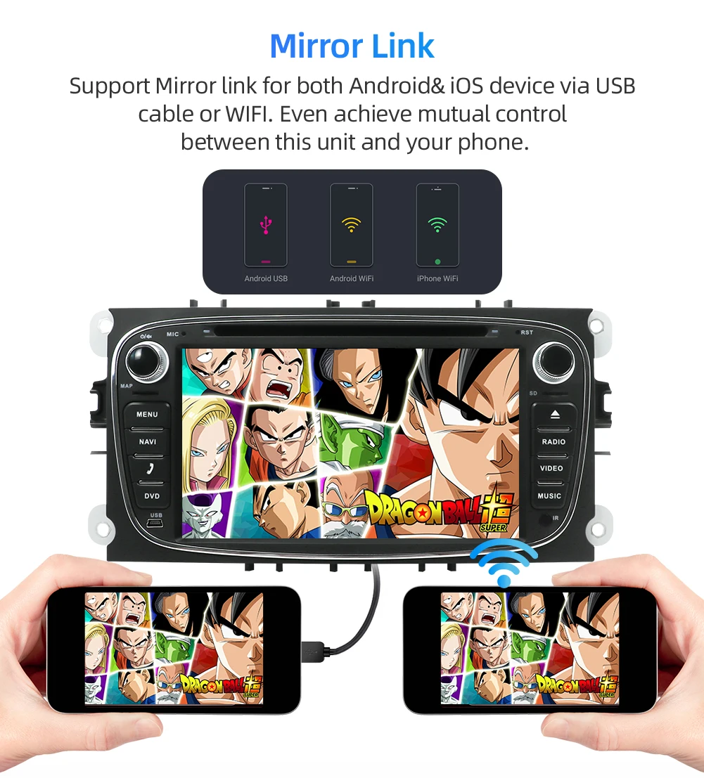 2 din Android 9,0 автомобильный DVD мультимедийный плеер gps Navi для Ford для Focus2 Mondeo Galaxy Wifi Аудио Радио Стерео головное устройство Canbus