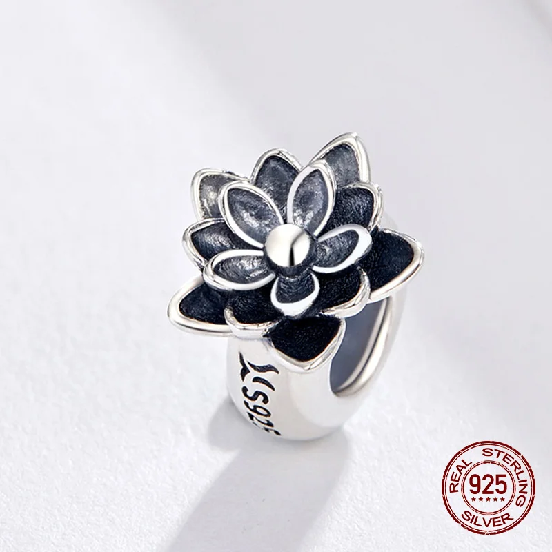 Женский браслет-шарма womak браслет из силикона в виде лотоса 100% Стерлинговое