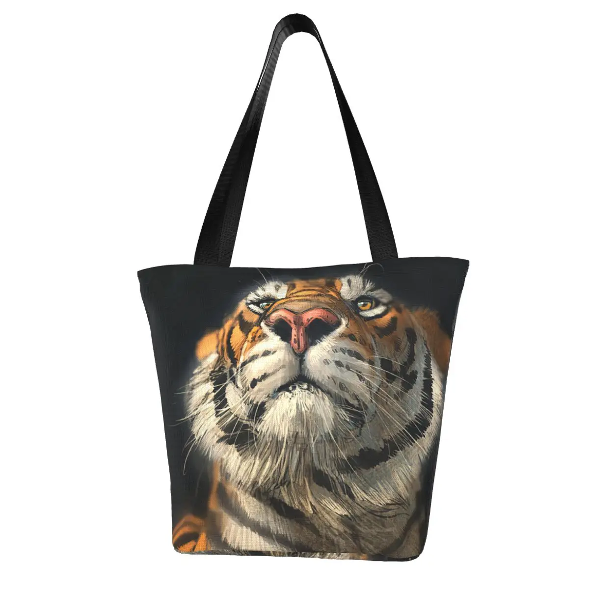 Tiger Shopping Bag Aesthetic Cloth Outdoor Handbag Female Fashion Bags
