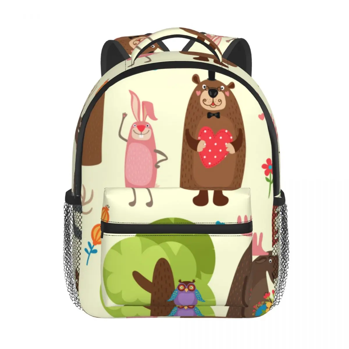 Happy Forest Animals Baby Backpack Kindergarten Schoolbag Kids Children School Bag
