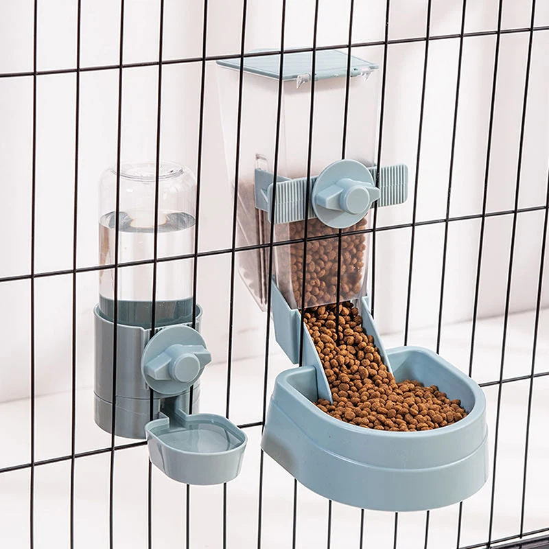 

Automatic Pet Bowls Cage Hanging Feeder Pet Water Bottle Food Container Dispenser Bowl For Puppy Cats Rabbit Pet Feeding Product