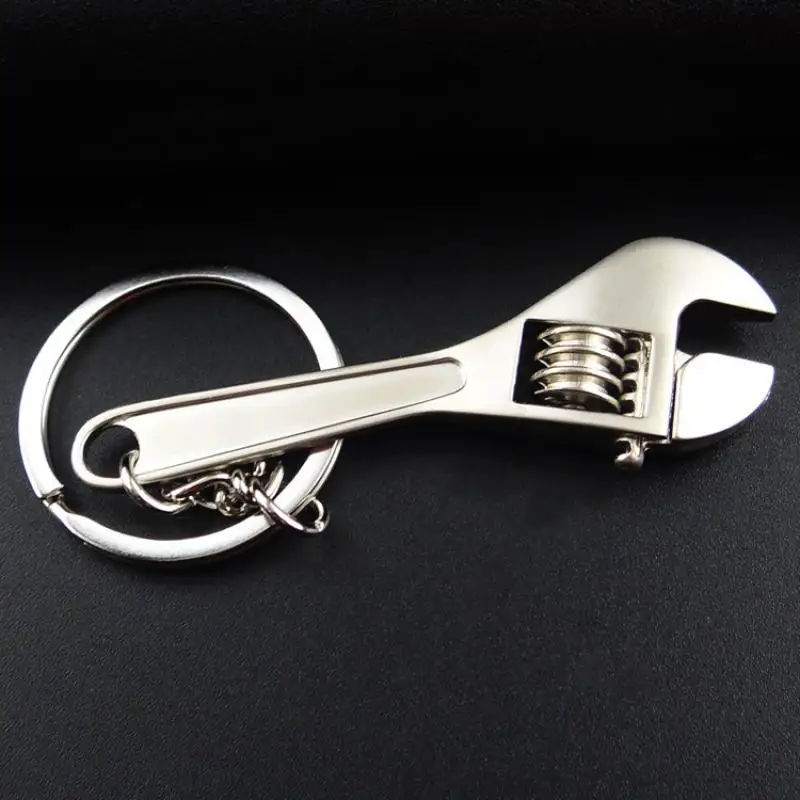 Mini Tools Wrench Keychain Silver Metal Car Key Ring High Quality Simulation Spanner Chain Keyring Keyfob | Украшения и