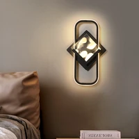 nordic led wall lights for bedroom bedside decor creative modern decor feather lamps for living room hotel wall decor wall lamps
