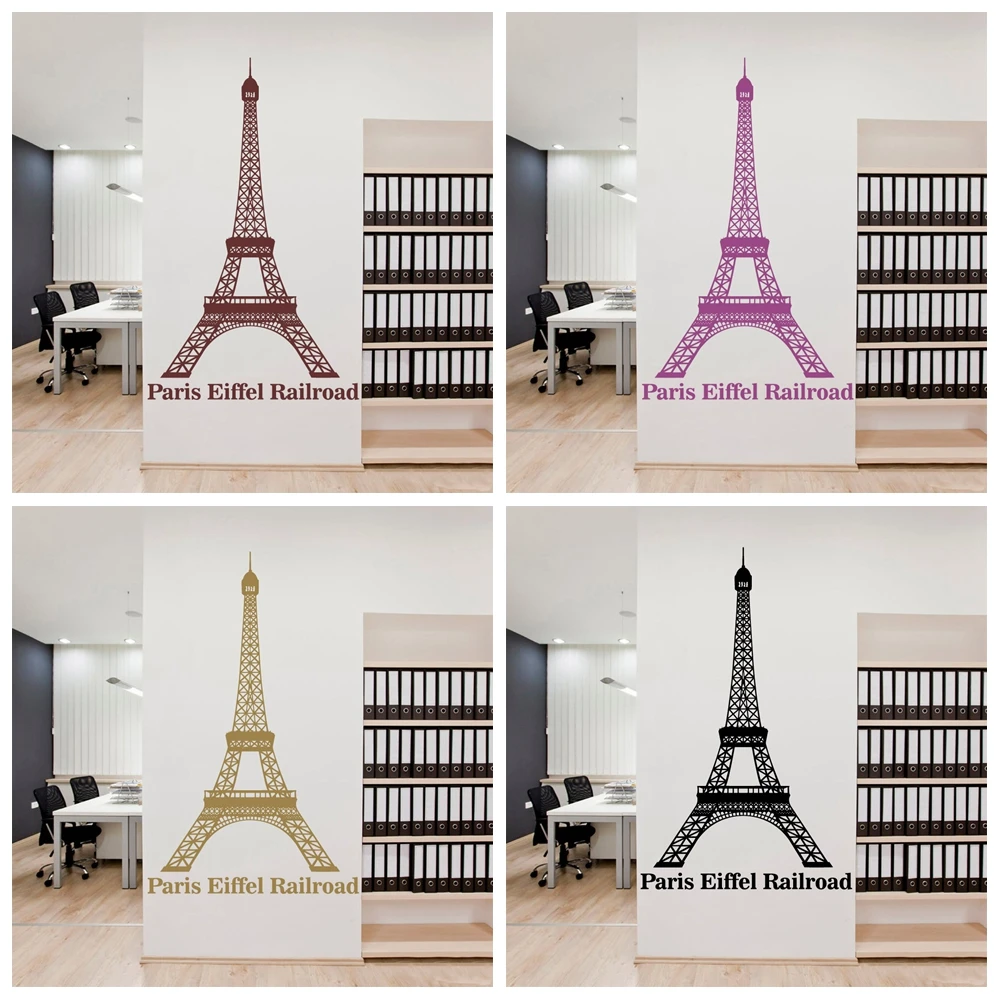 

Paris Eiffel Railroad Wall Sticker Removable Wall Stickers Diy Wallpaper For Baby Kids Rooms Decor Wall Decoration