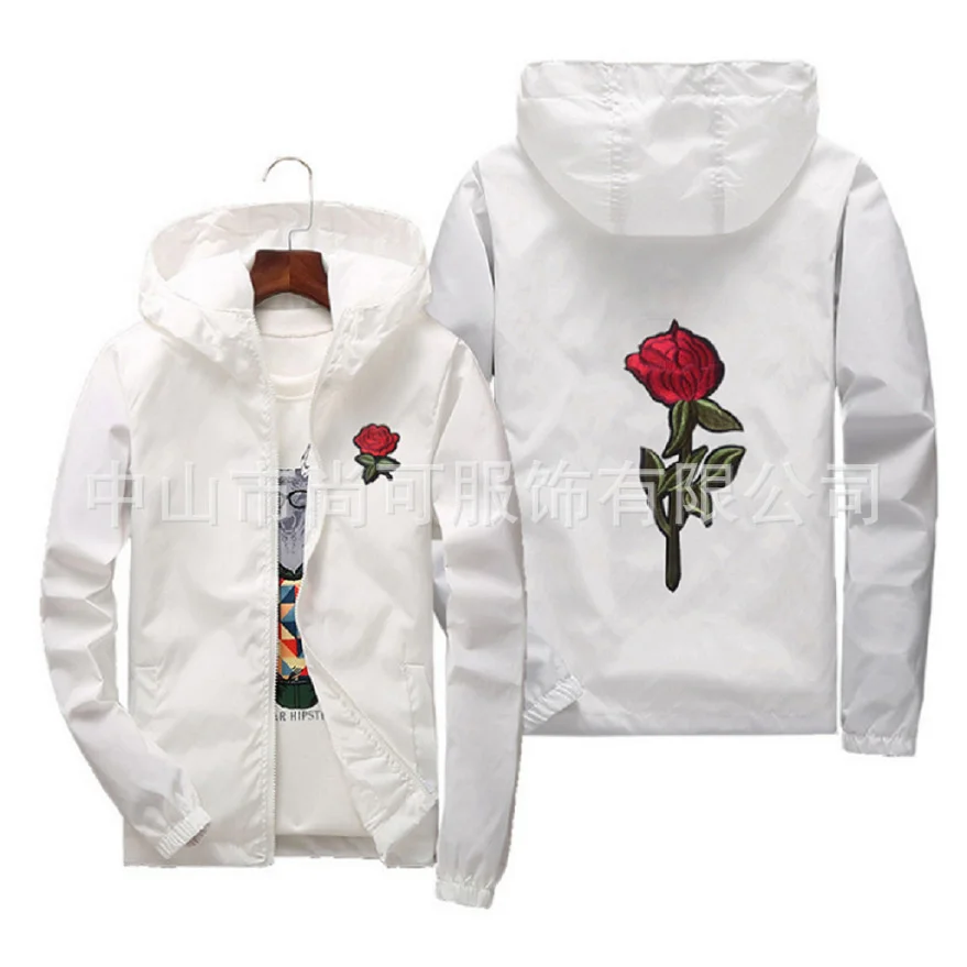 

Spring 2020 new men's outdoor leisure hooded medium and long windbreaker loose jacket