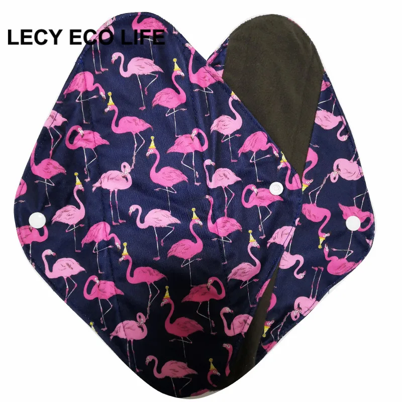 LECY ECO LIFE многоразовые женские гигиенические товары, тяжелая впитывающая способность ночное использование тканевые менструальные прокладки, печатные послеродовые прокладки