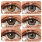 Цветные контактные линзы для глаз от лучшего бренда, контактные линзы для глаз, используйте красивые ученики, 1 пара, контактные линзы коричневого и серого цветов ed
