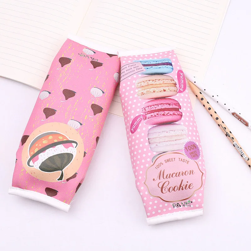 

Pen Case Holder PU Leather Pencil Bag Cute Printed Student Stationery Pouch UY8